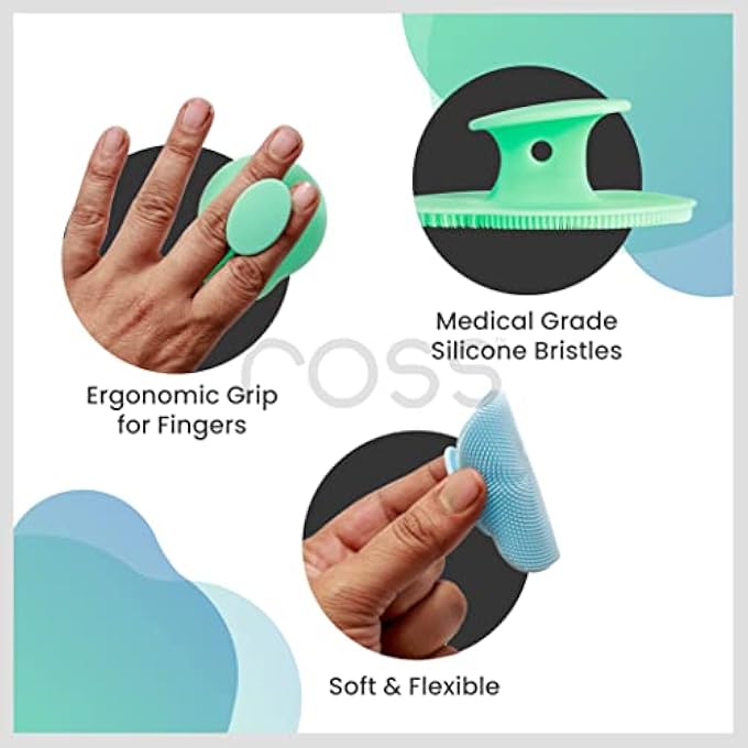 ROSS FACE SCRUBBER- PACK OF 2 (BLUE & GREEN) - Image 3